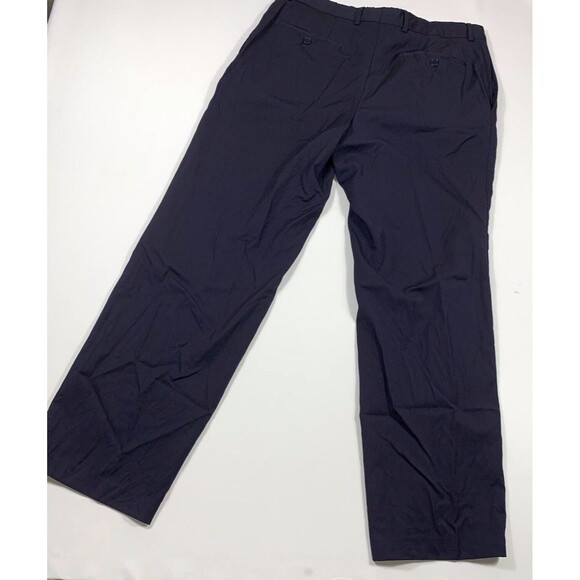 Hugo Boss Mens 33 x 30 Dark Blue Dress Pants Formal Casual Comfort - Picture 5 of 9